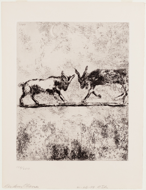 Vintage 1969 Robert Andrew Parker “Skinning a Goat, #1” Art Print